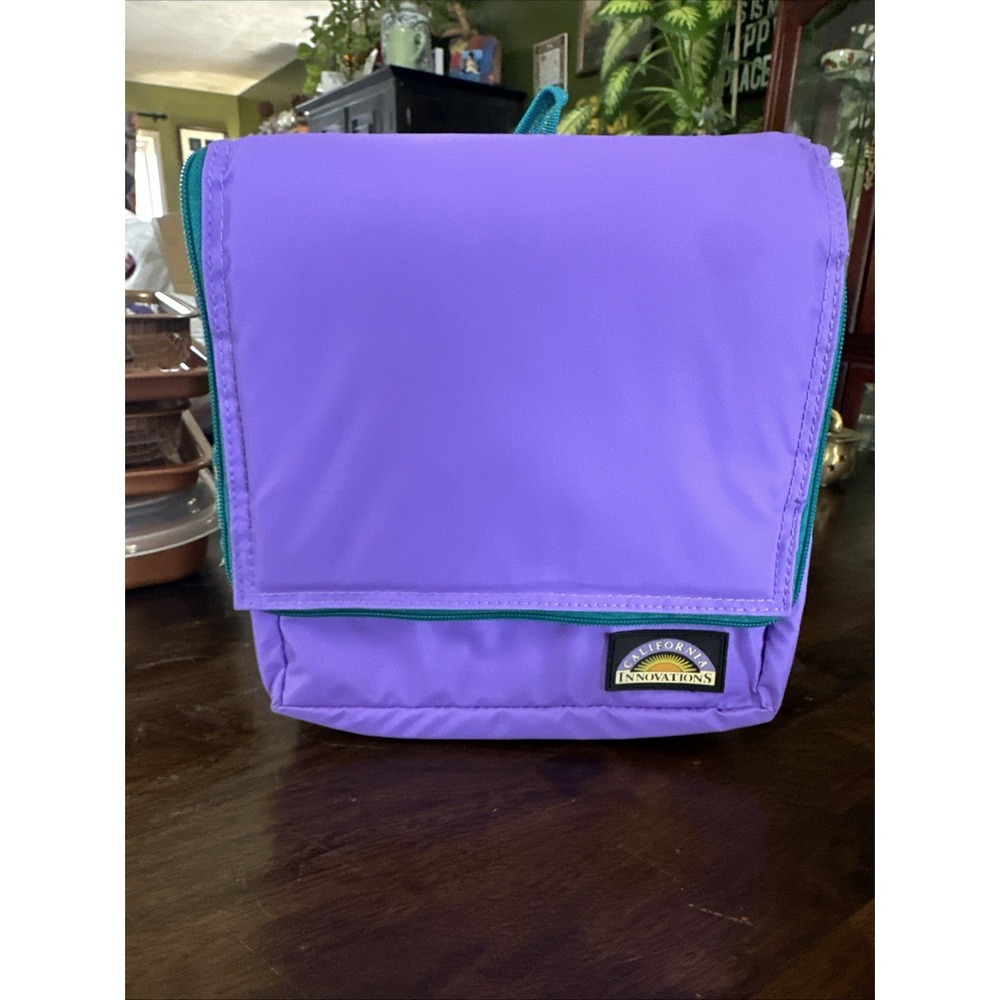 California Innovations Classic Collapsible Cooler Bag Purple /‎ Yellow Brand New